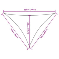 Para-sol estilo vela tecido oxford triangular 4x5x5 m castanho
