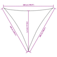 Para-sol estilo vela tecido oxford triangular 5x5x5 m castanho