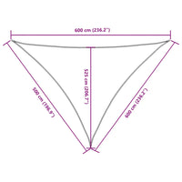 Para-sol estilo vela tecido oxford triangular 5x6x6 m castanho