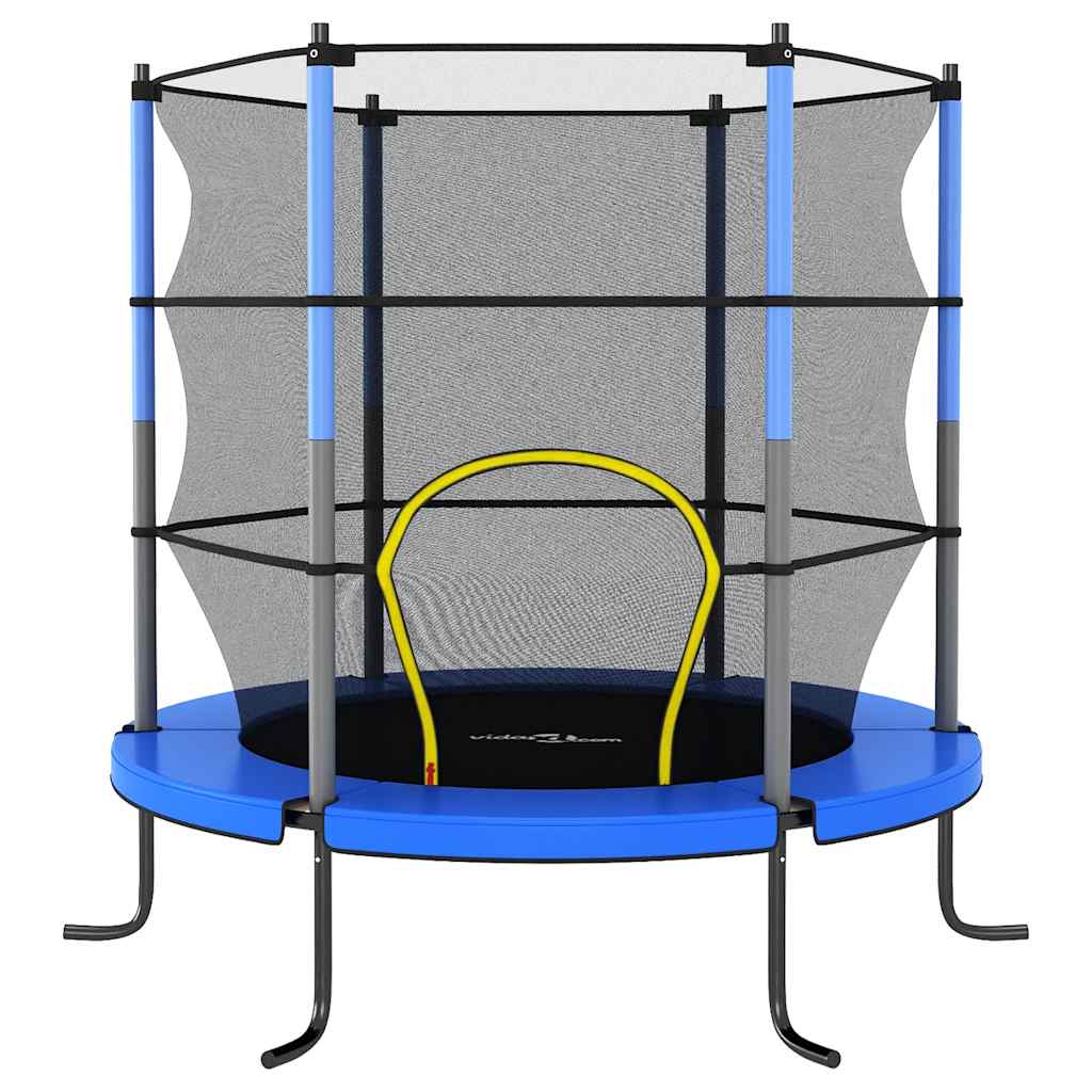 Trampolim com rede de segurança redondo 140x160 cm azul