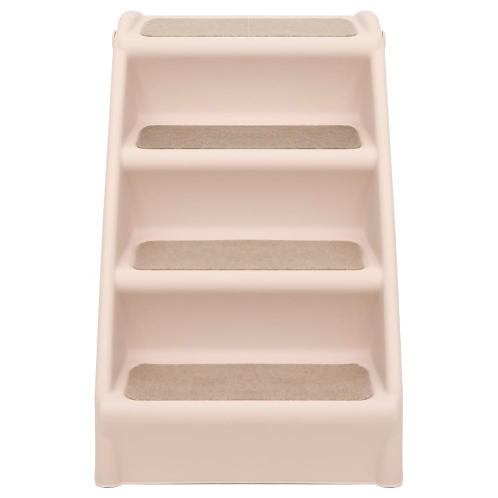 vidaXL Escadas para cães dobráveis 62x40x49,5 cm cor creme