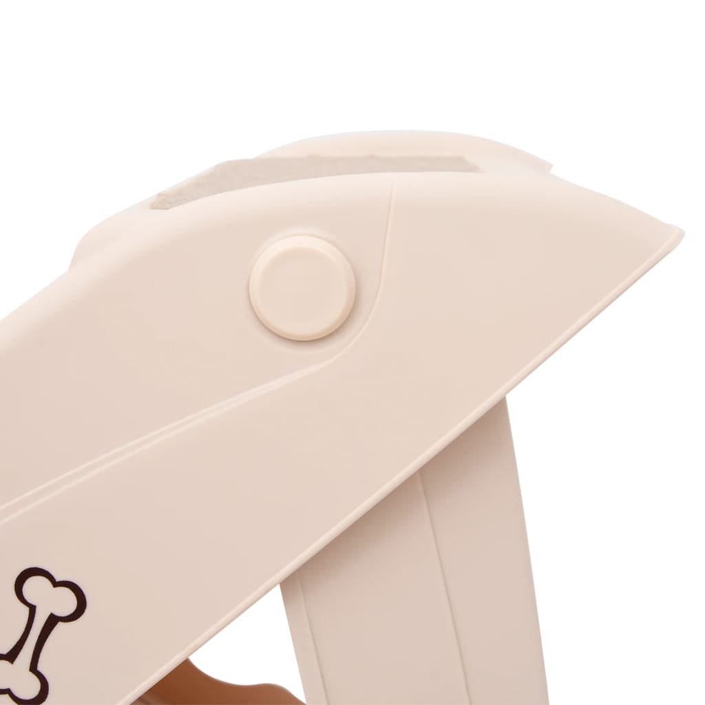 vidaXL Escadas para cães dobráveis 62x40x49,5 cm cor creme