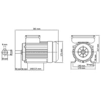 Motor monofásico elétrico alumínio 2,2kW/3CV 2 polos 2800 RPM