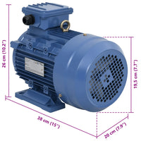 Motor de 3 fases elétrico alumínio 3kW/4CV 2 polos 2840 rpm