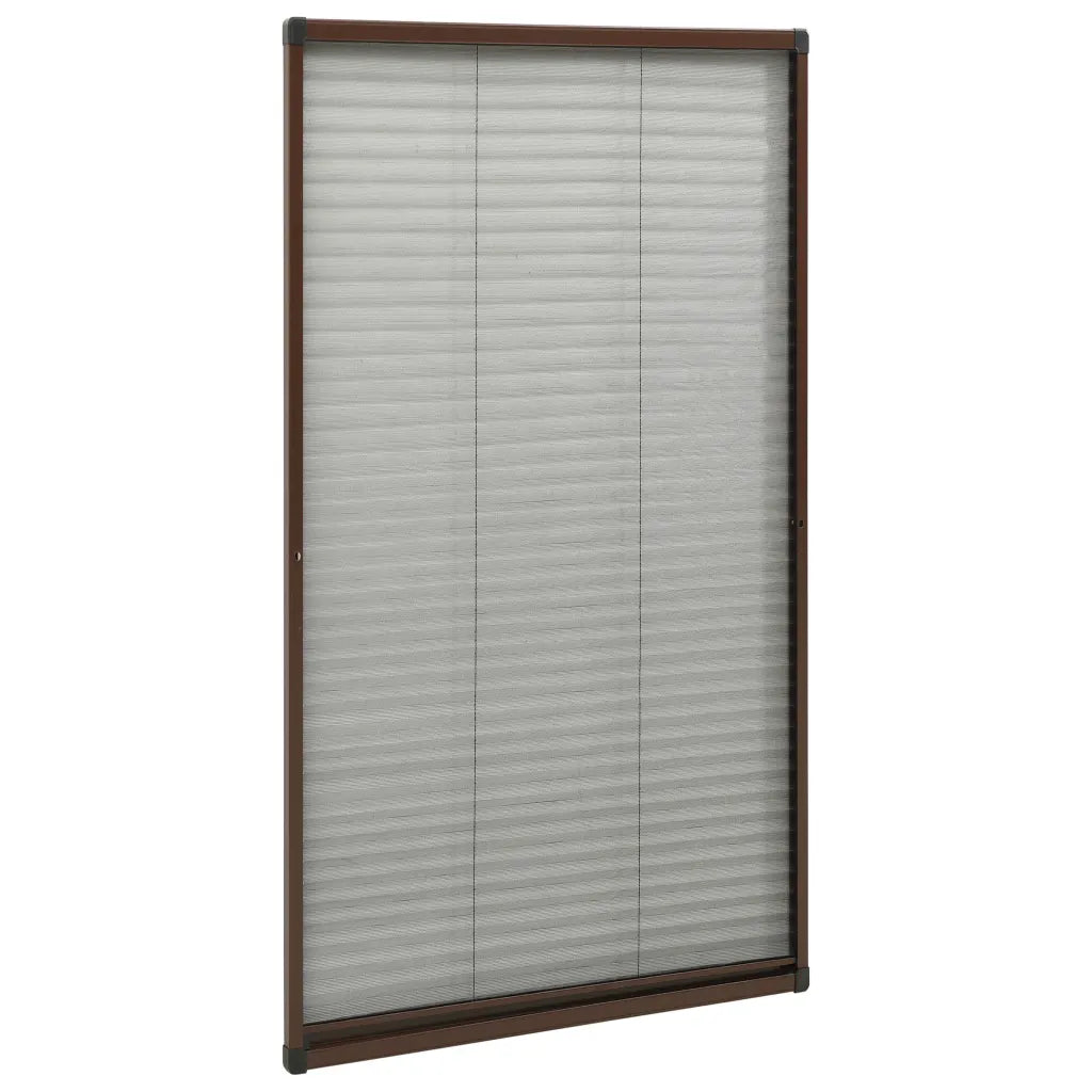 Tela anti-insetos plissada p/ janela 80x160cm alumínio castanho