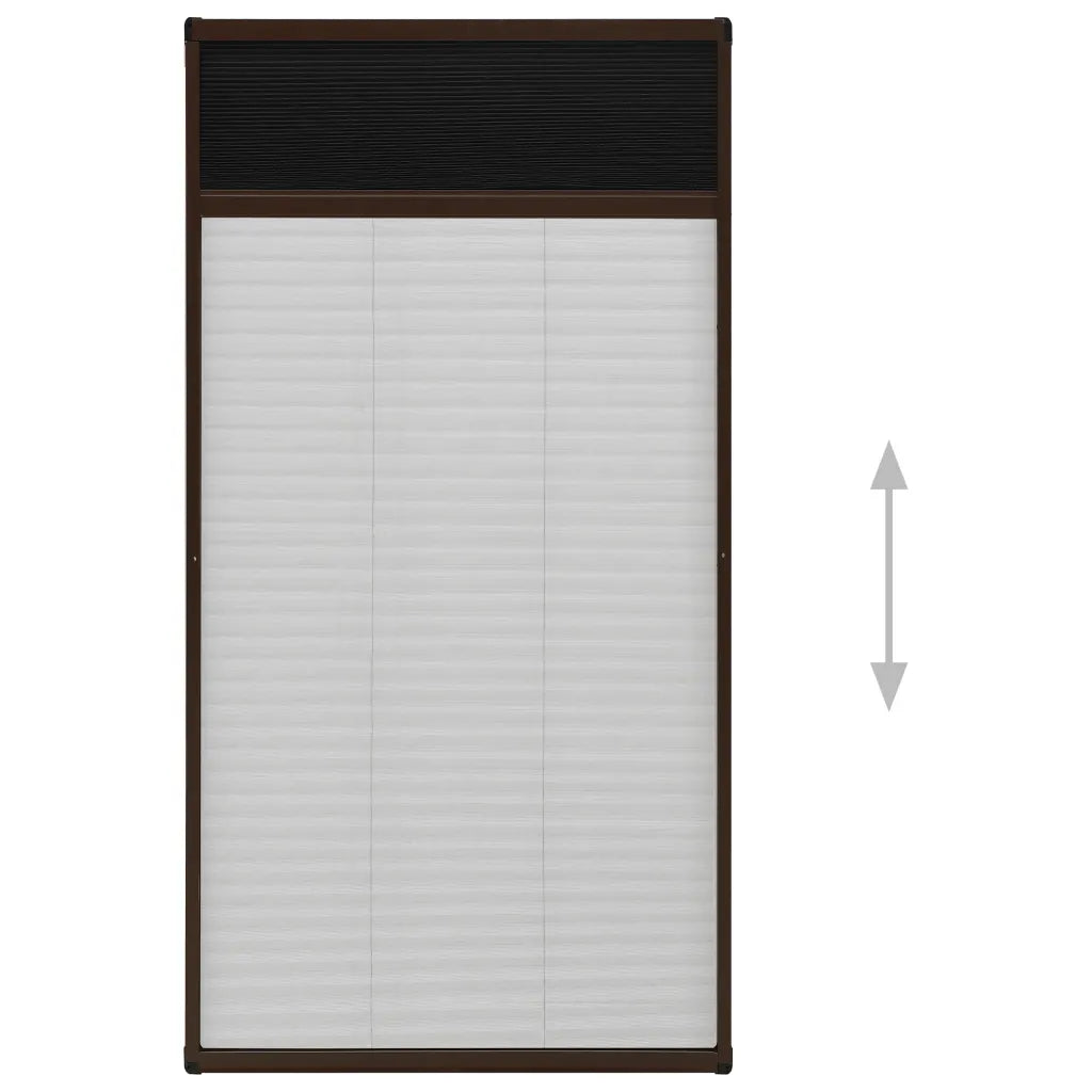 Tela anti-insetos plissada p/ janela 80x160cm alumínio castanho