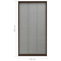 Tela anti-insetos plissada p/ janela 80x160cm alumínio castanho