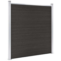 vidaXL Painel de vedação WPC 180x186 cm preto