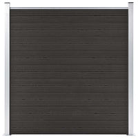 vidaXL Painel de vedação WPC 180x186 cm preto