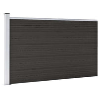 vidaXL Painel de vedação WPC 180x105 cm preto