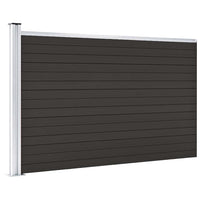 vidaXL Painel de vedação WPC 180x105 cm preto