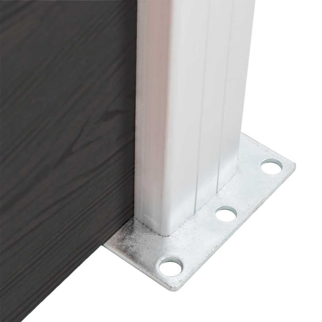 vidaXL Painel de vedação WPC 180x105 cm preto
