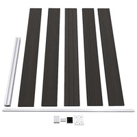 vidaXL Painel de vedação WPC 180x105 cm preto