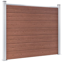 vidaXL Painel de cerca 180x146 cm WPC castanho
