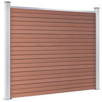 vidaXL Painel de cerca 180x146 cm WPC castanho
