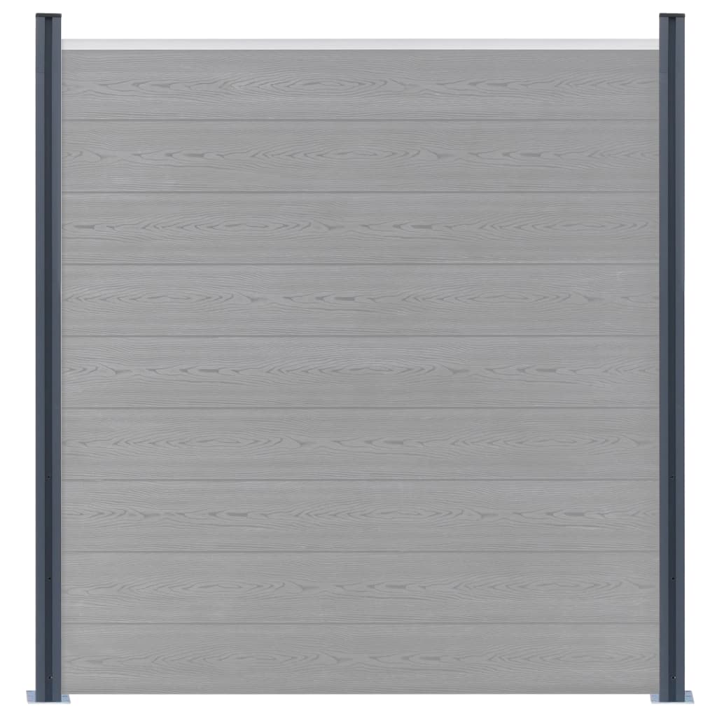 vidaXL Postes de cerca 2 pcs alumínio 185 cm cinzento-escuro