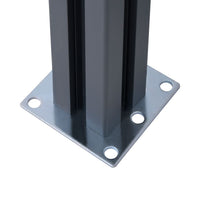 vidaXL Postes de cerca 2 pcs alumínio 185 cm cinzento-escuro