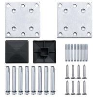 vidaXL Postes de cerca 2 pcs alumínio 185 cm cinzento-escuro