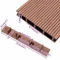 vidaXL Tampas para extremidades de pavimento 10 pcs plástico castanho