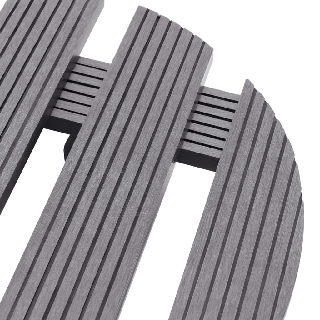 vidaXL Suportes com rodas para vasos 2 pcs Ø30x7,5 cm WPC castanho