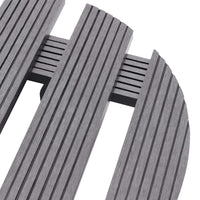 vidaXL Suportes com rodas para vasos 2 pcs Ø30x7,5 cm WPC castanho