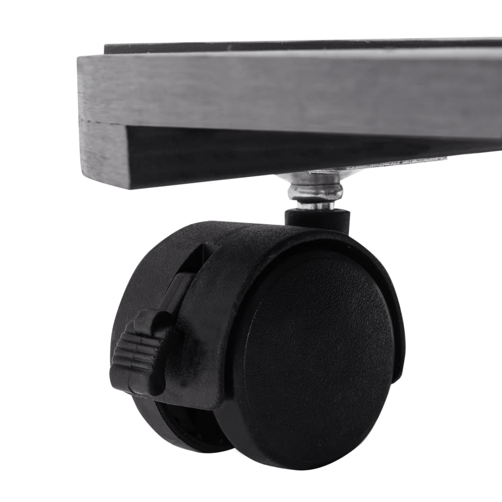 vidaXL Suportes com rodas para vasos 2 pcs Ø30x7,5 cm WPC castanho