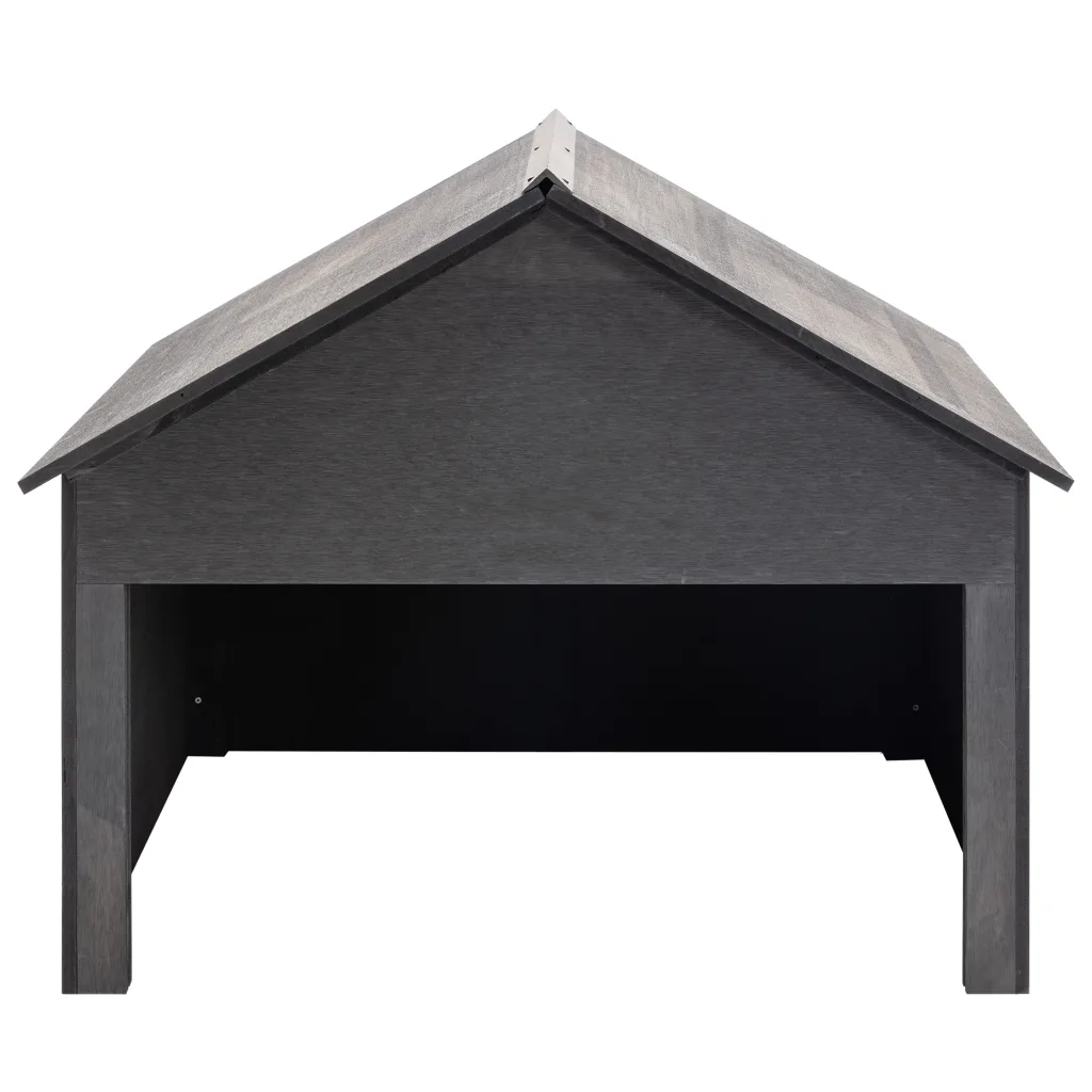 Abrigo para corta-relva 80x80x70 cm WPC cinzento