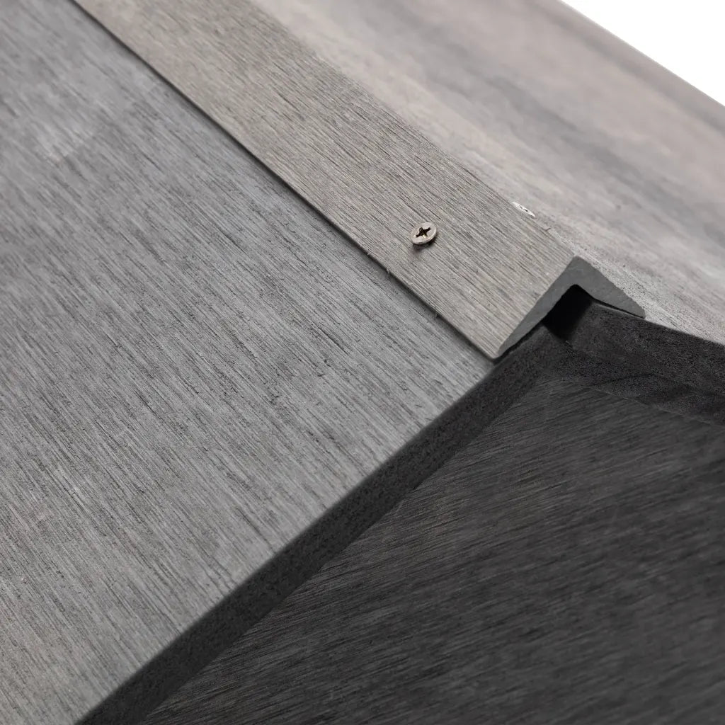 Abrigo para corta-relva 80x80x70 cm WPC cinzento