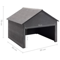 Abrigo para corta-relva 80x80x70 cm WPC cinzento