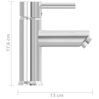 vidaXL Torneira para lavatório de casa de banho 130x176 mm cromado