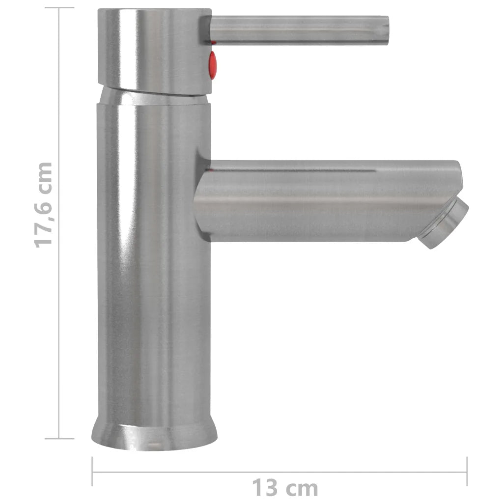 Torneira para lavatório de casa de banho 130x176 mm prata