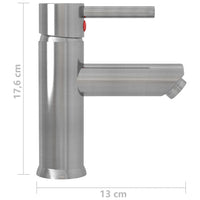 Torneira para lavatório de casa de banho 130x176 mm prata
