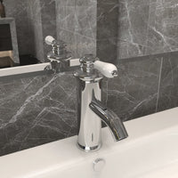 vidaXL Torneira para lavatório de casa de banho 130x180 mm cromado