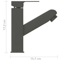 Torneira extraível p/ lavatório casa de banho 157x172 mm cinza