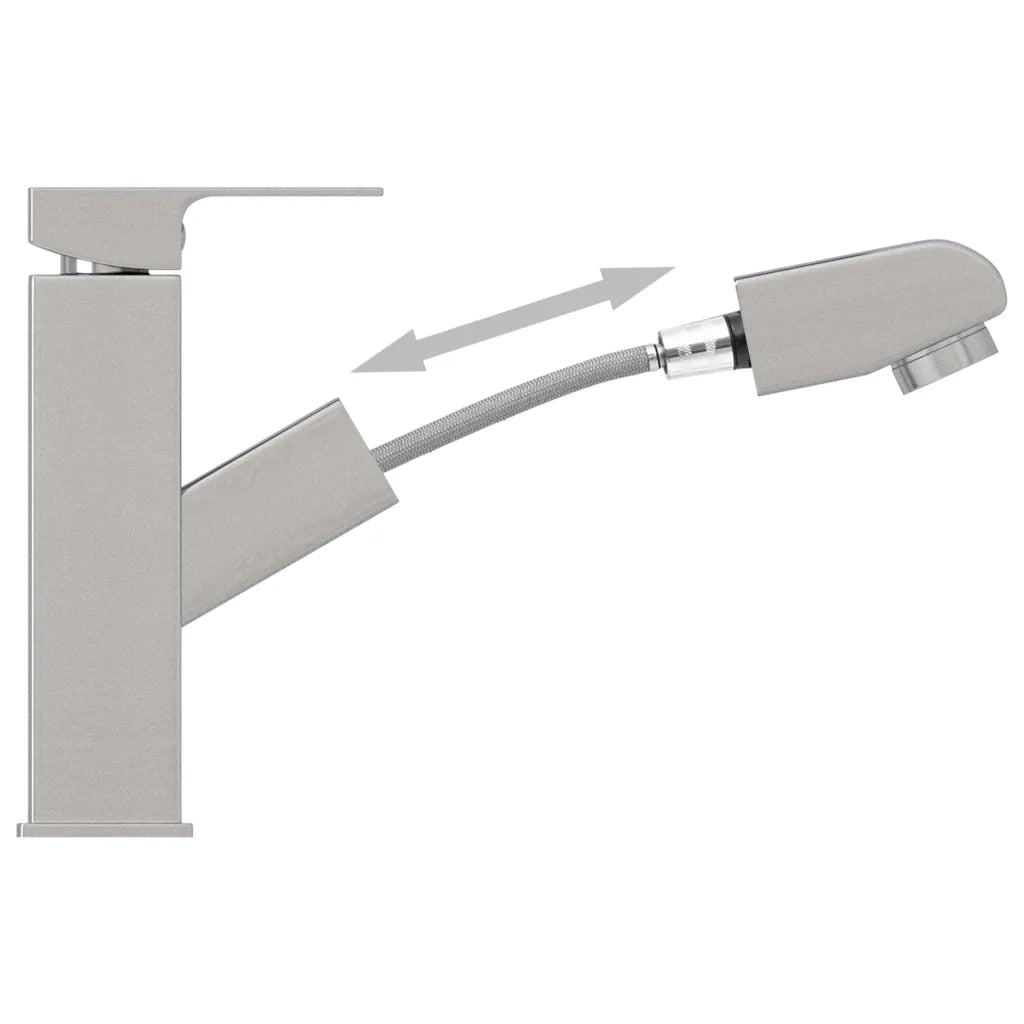 Torneira extraível p/ lavatório casa de banho 157x172 mm prata