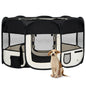 Parque dobrável p/ cão c/ saco de transporte 145x145x61cm preto