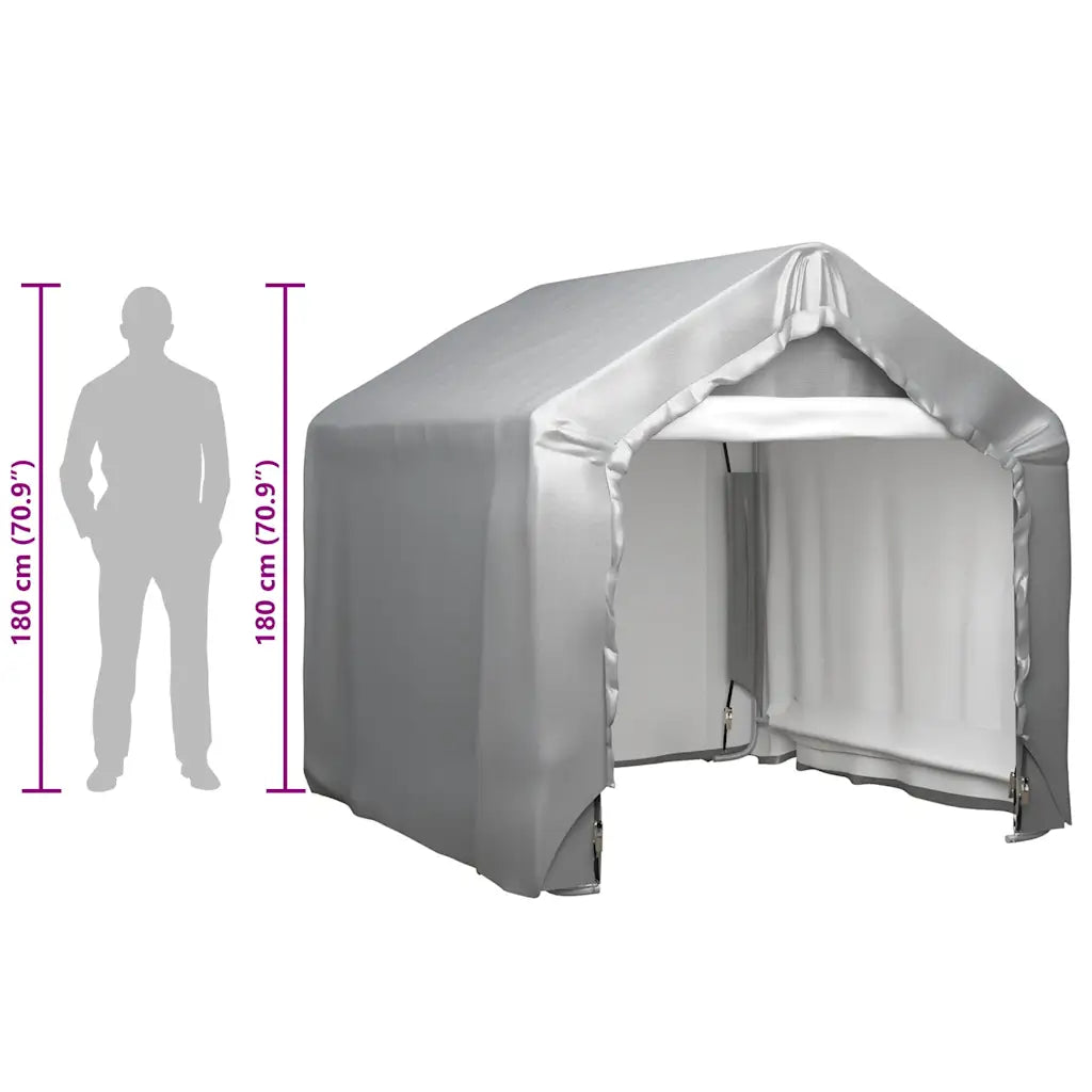 Tenda de armazenamento 180x180 cm aço galvanizado cinzento