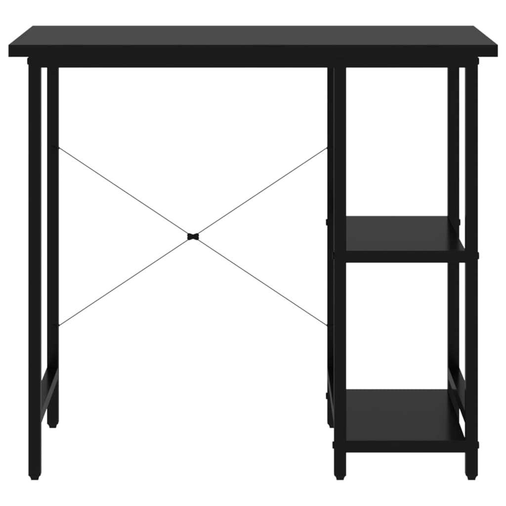 vidaXL Secretária de computador 80x40x72 cm MDF e metal preto