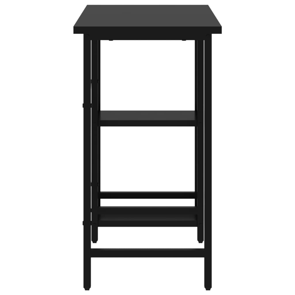 vidaXL Secretária de computador 80x40x72 cm MDF e metal preto
