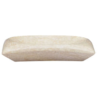 vidaXL Lavatório 50x35x10 cm mármore cor creme