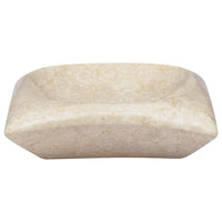 vidaXL Lavatório 50x35x10 cm mármore cor creme
