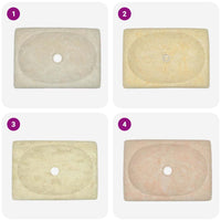 vidaXL Lavatório 50x35x10 cm mármore cor creme