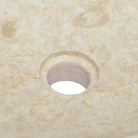 vidaXL Lavatório 50x35x10 cm mármore cor creme