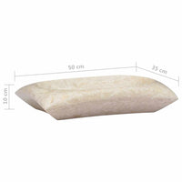 vidaXL Lavatório 50x35x10 cm mármore cor creme