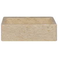 vidaXL Lavatório 40x40x12 cm mármore cor creme