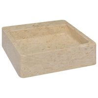 vidaXL Lavatório 40x40x12 cm mármore cor creme