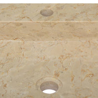 vidaXL Lavatório 40x40x12 cm mármore cor creme
