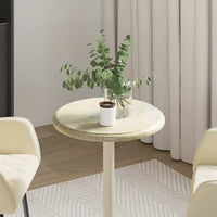 vidaXL Tampo de mesa Ø40x2,5 cm mármore cor creme