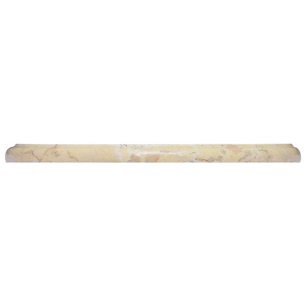 vidaXL Tampo de mesa Ø40x2,5 cm mármore cor creme