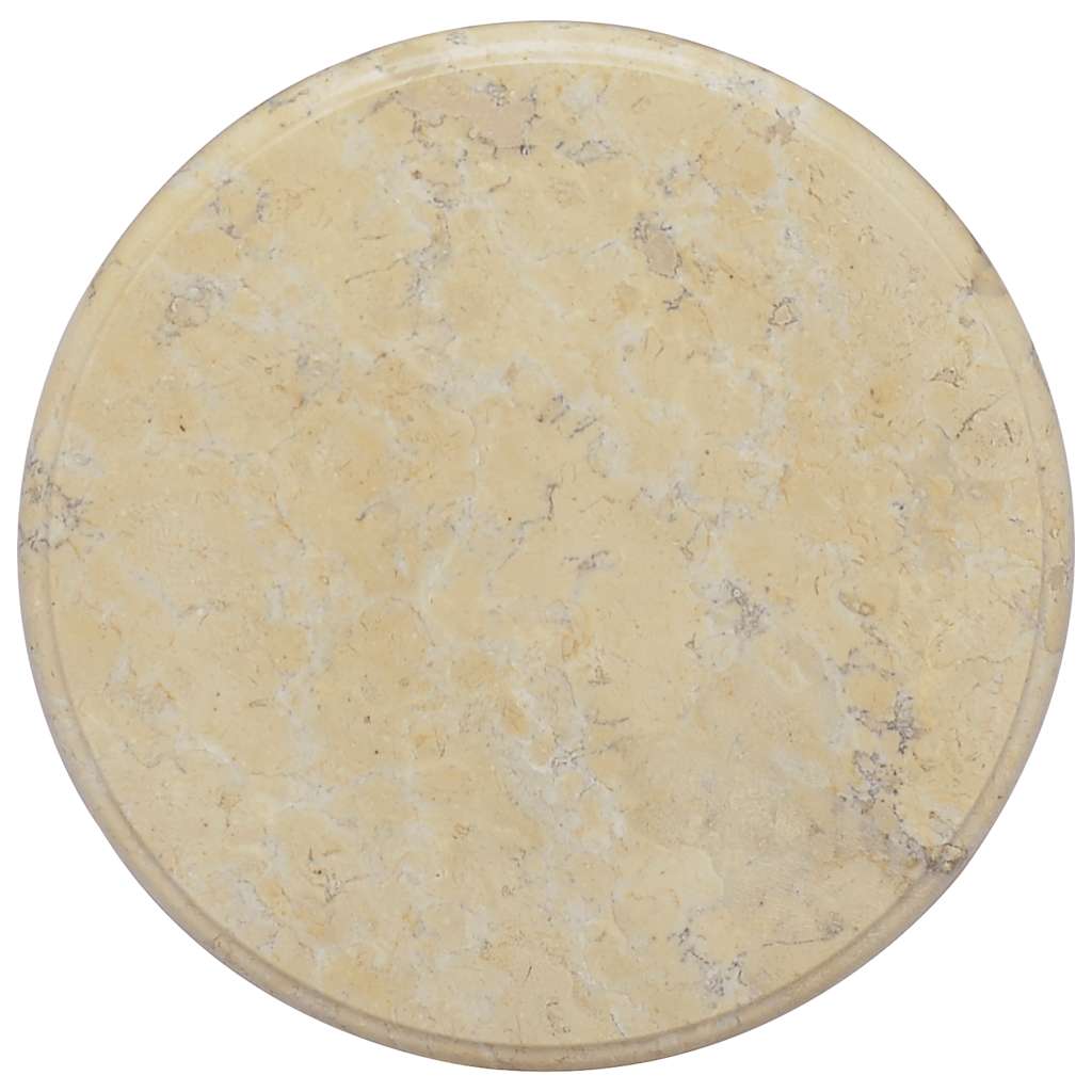 vidaXL Tampo de mesa Ø40x2,5 cm mármore cor creme